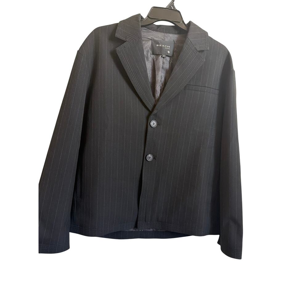 BEACH BRAINS HOLIDAY BLAZER- CHARCOAL PINSTRIPES MENS